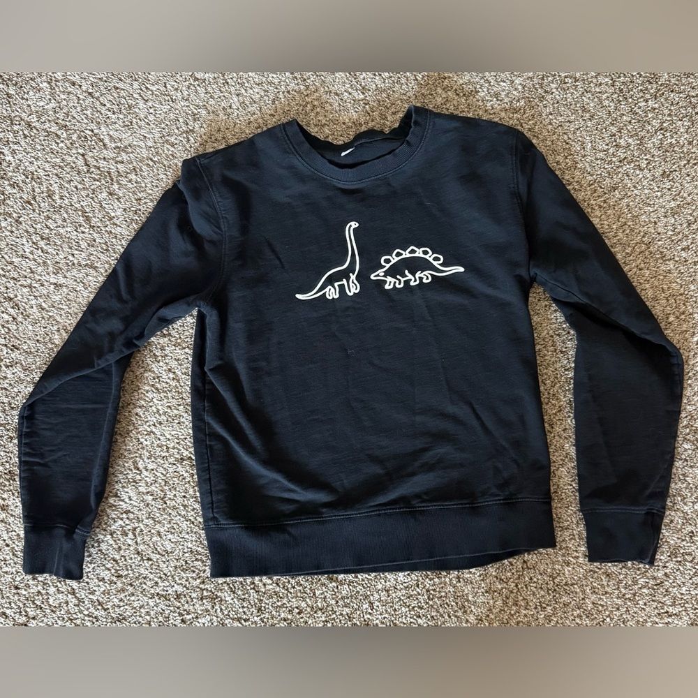 Dinosaur graphic black sweater